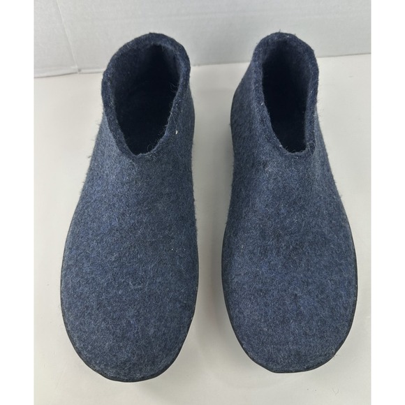 Glerups Felt Shoes Navy Denim Black Wool Slip On Rubber Sole Men's Size 47 US 13 - Picture 3 of 13